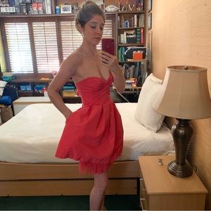 BCBGMaxAzria Strapless Coral Dress